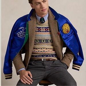 NWT Polo Ralph Lauren Wool Alpaca Blend Fair Isle motif Jumper Sweater Medium